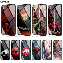 Lavaza ThunderCats закаленное стекло ТПУ чехол для iPhone XS MAX XR X 8 7 6 6 S Plus