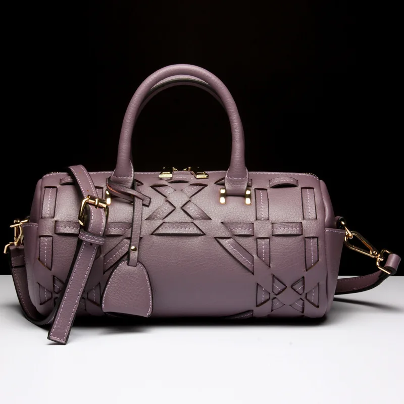 

women leather handbags high quality 2017 new fashion female shoulder bags real cow genuine leather bags ladies boston bag