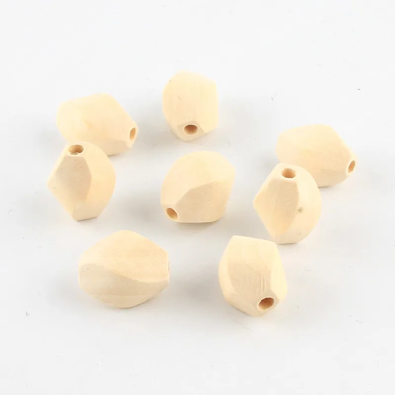 20pcs 17x20mm Natural Unfinished Wooden Beads Teething Wood for Jewelry