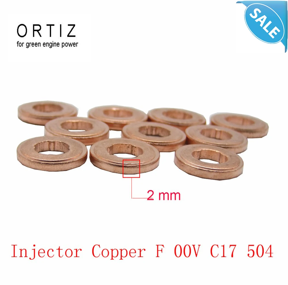 ORTIZ injector nozzle spacer F00V C17 504 Common Rail Injector Copper ...