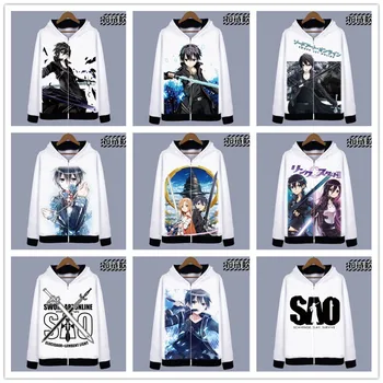 

GKWMZG hoodies anime Sword Art Online harajuku lovely lovers unisex casual clothes cosplay top sweatshirt fleece pullover.