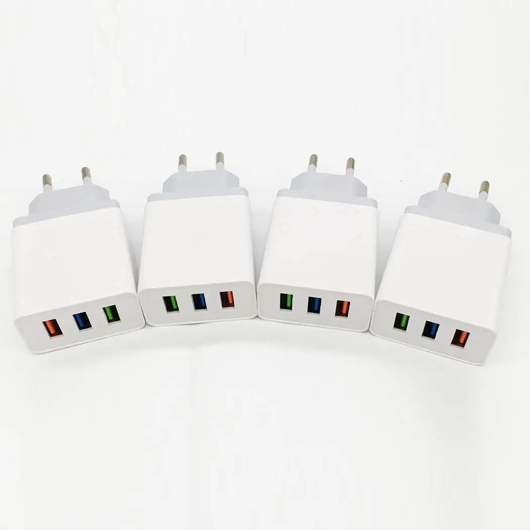 3 USB зарядная головка для мобильного телефона 5V2. 4A адаптер стандарт США ЕС