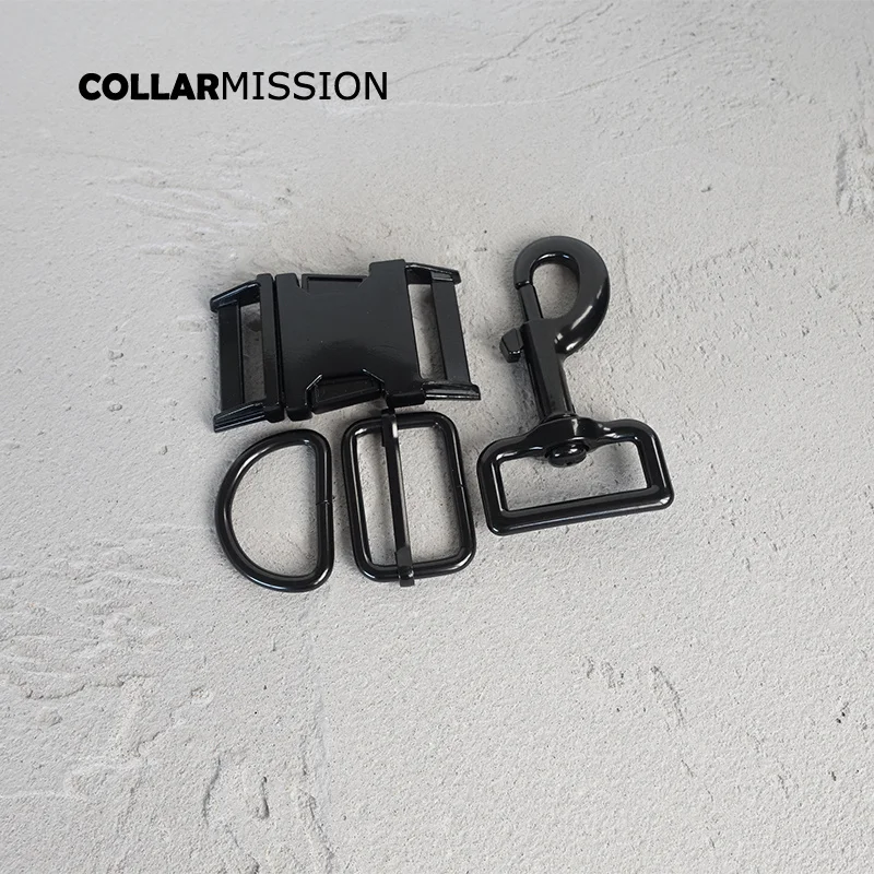 

10pcs/lot (metal buckle+adjust buckle+D ring+metal dog clasp/set) Quick-release buckle customized details diy pet supplies