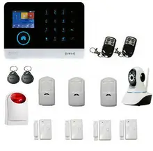 Wifi Sistema de Alarma GSM Sistema de Seguridad Casero Sin Hilos de Ladrón Con Loud Sirena Intermitente Al Aire Libre Cámara IP Marcador Automático DIY Kit