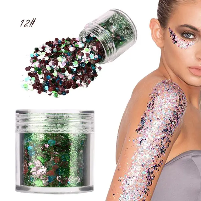 Buy 12 Colors body glitter powder Shimmer Loose