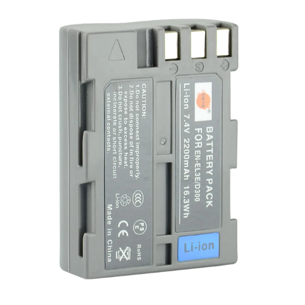 

DSTE 10pcs EN-EL3E en-el3e Rechargeable Li-ion Battery for Nikon D70 D70S D80 D90 D100 D200 D300 D300S D700 Camera