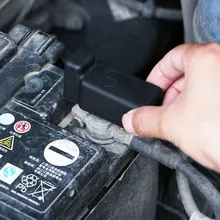 1 шт. черный невоспламеняющийся пластик отрицательное питание батареи крышка батареи защитные крышки для VW Polo Jetta Skoda Fabia Rapid