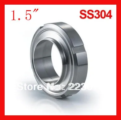 

Free shipping 1.5" SS304 sanitary SMS union set(1 x Nut,1 x Liner,1 x Male,1 x gasket) for Welding Ends Pipe Tubing Connection