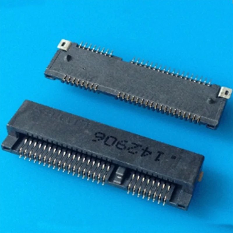 

100pcs PCI Block Mini PCI-E Card Holder Connector 0.80mm pitch 52-pin 4.0-high Wireless LAN Card Connector