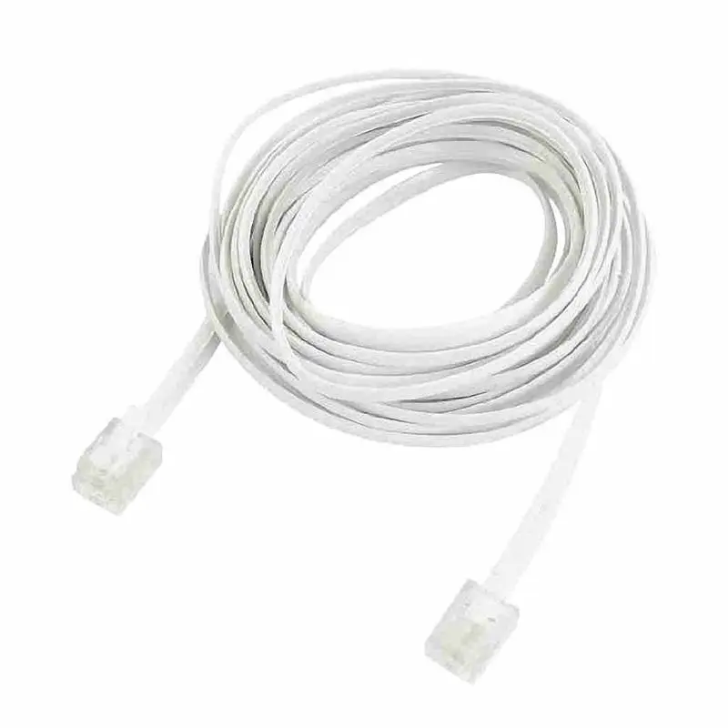 

6P2C RJ11 Male to Male Plug Telephone Line Cable Wire 5M