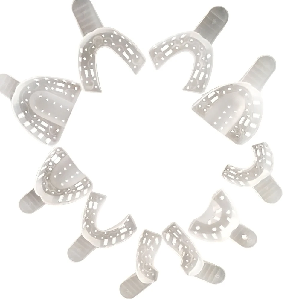 10pcs Disposable plastic impression tray denture transparent denture