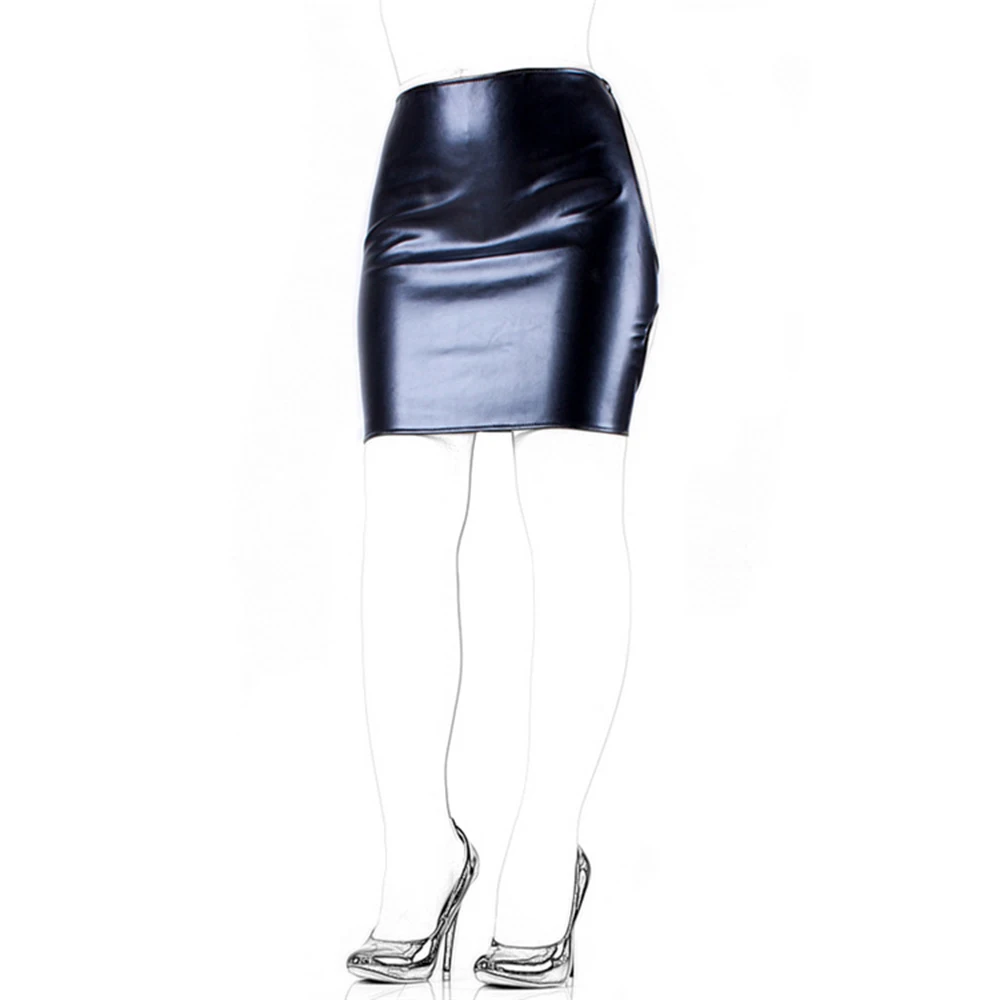 Латекс кожаная юбка Фетиш бандаж сдерживающие повязки с низким вырезом на спине полые Анальная пробка открытые посылка Клубная одежда для
