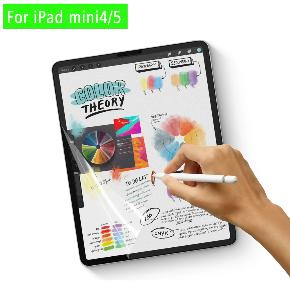 YWVAK бумажная Защитная пленка для экрана матовая ПЭТ Антибликовая картина для Apple iPad mini 5 9,7 10,2 10,5 Pro11 12,9 дюймов - Цвет: For iPad mini4 mini5