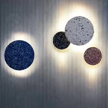 Modern LED Wall Light Sconce Stone Bedroom Bedside Living Room Stair Aisle Wall Lamp Lights Round Art Deocr Wall Lamps Sconces lamp bedroom bedside led wall lamp aisle stairs led lighting children room creative lamps wall sconces living room wall light