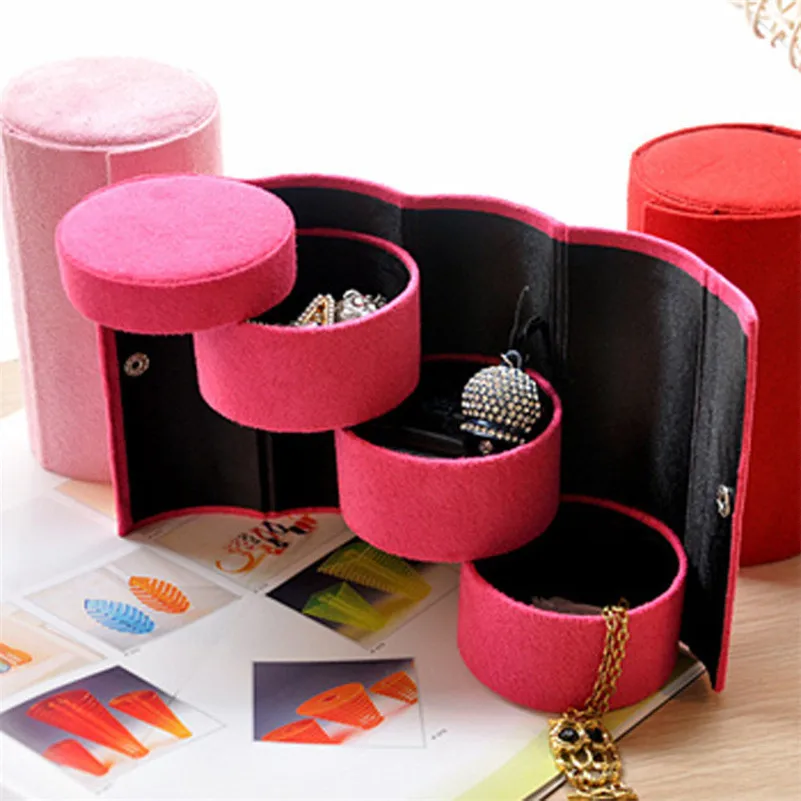

Fashion Jewelry Box Storage Organizer Case Ring Earring Necklace Stylish Womens Jewelry Storage Bags Containers Girls Gifts SA60