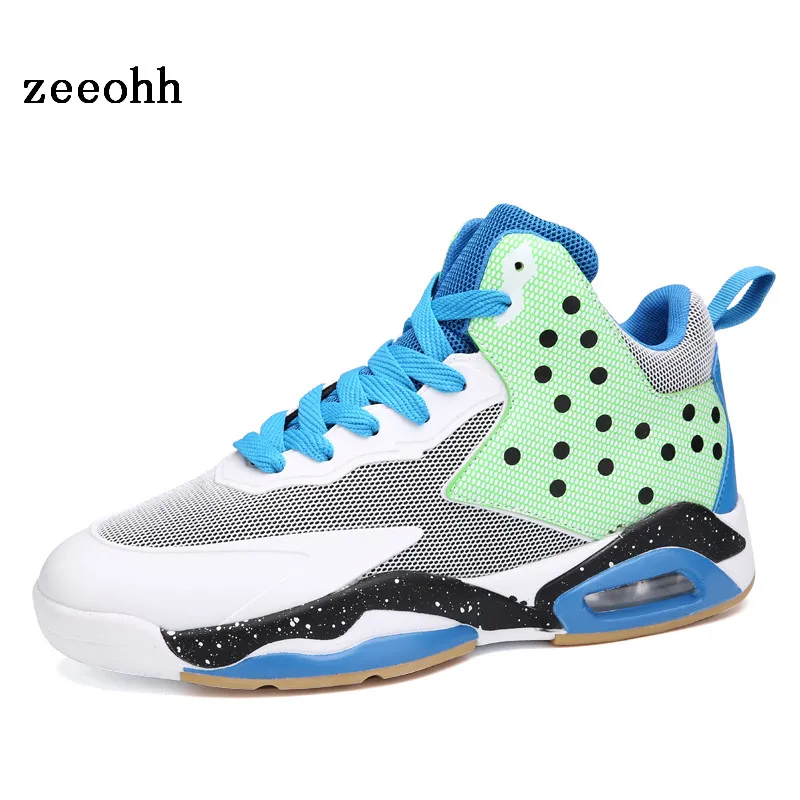 

New Candy Color Little Fresh High Top Men's Basketball Shoes Mesh Breathable Anti-slip Sports Shoes Outdoor Sneaker Male Trainer