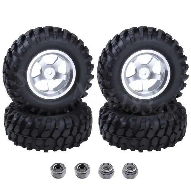 Special Price 4 Pieces 1.9" Tires Alloy Wheels Rims 12mm Hex Hub For 1/10 Scale Exceed RC MaxStone 4WD Remote Control Rock Crawler