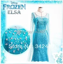 Nueva llegada anime cosplay Por Encargo Película Cosplay Princesa Elsa Dress Adultos cosplay
