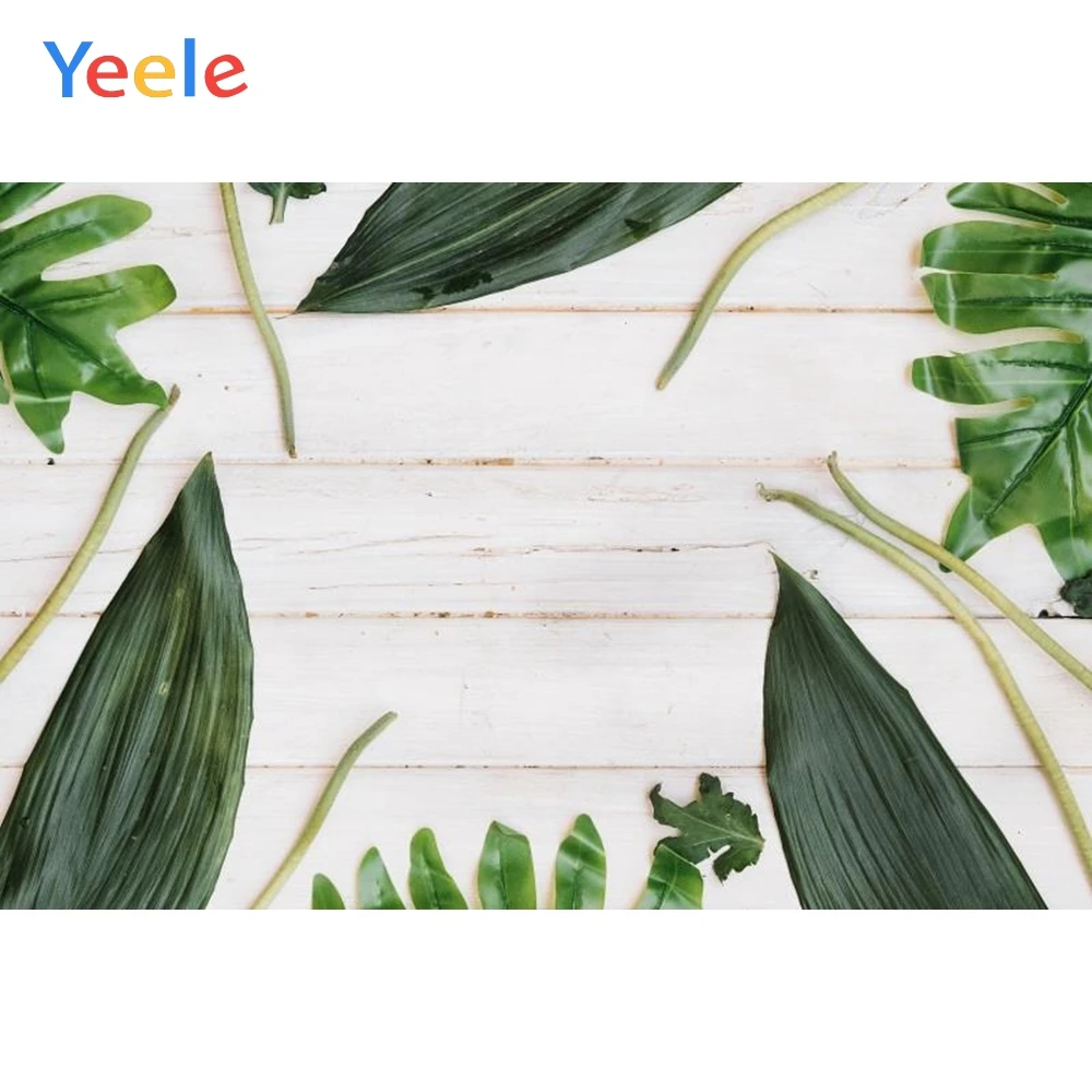 

Yeele Palm Tree Leaves Wooden Board Portrait Photographic Backdrops Customized Photography Backgrounds Photocall Photo Studio