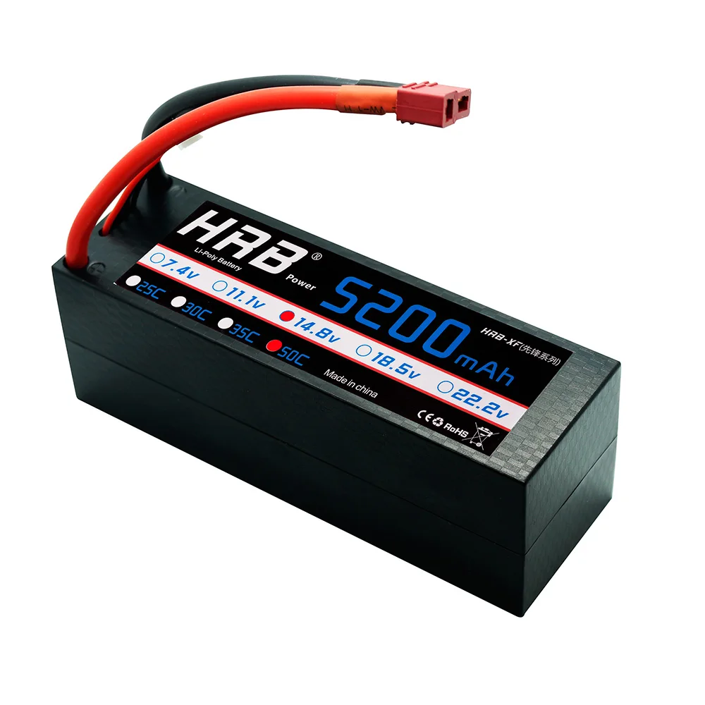 

HRB 14.8V 5200mAh 50C 4S HardCase LiPo Battery Pack For RC 1/8 Scale Buggy Truggy VNR15031