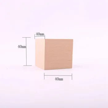 

15pc Wood Blocks 1.6 inches Geometric Natural Polyhedron Faceted Cube DIY Crafts Chew Toys Food Grade Materials Building Blocks