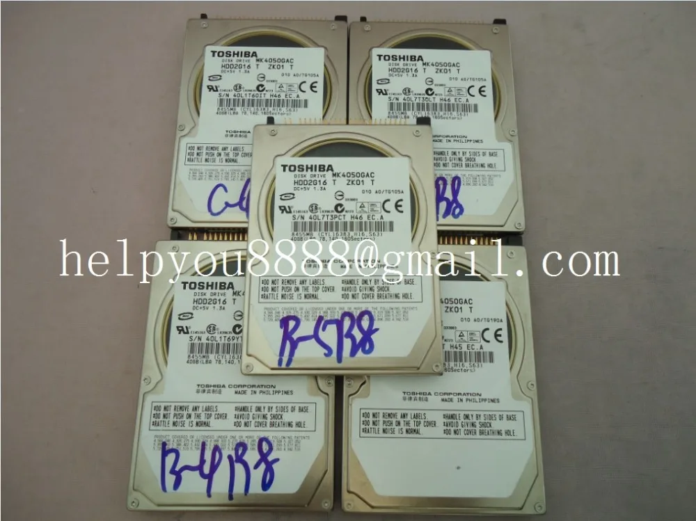 

OriginalTosheba MK4050GAC DISK DRIVE HDD2G16 T ZH01 T DC+5V 1.3A 40GB FOR mercedes-benz car HDD navigation systems