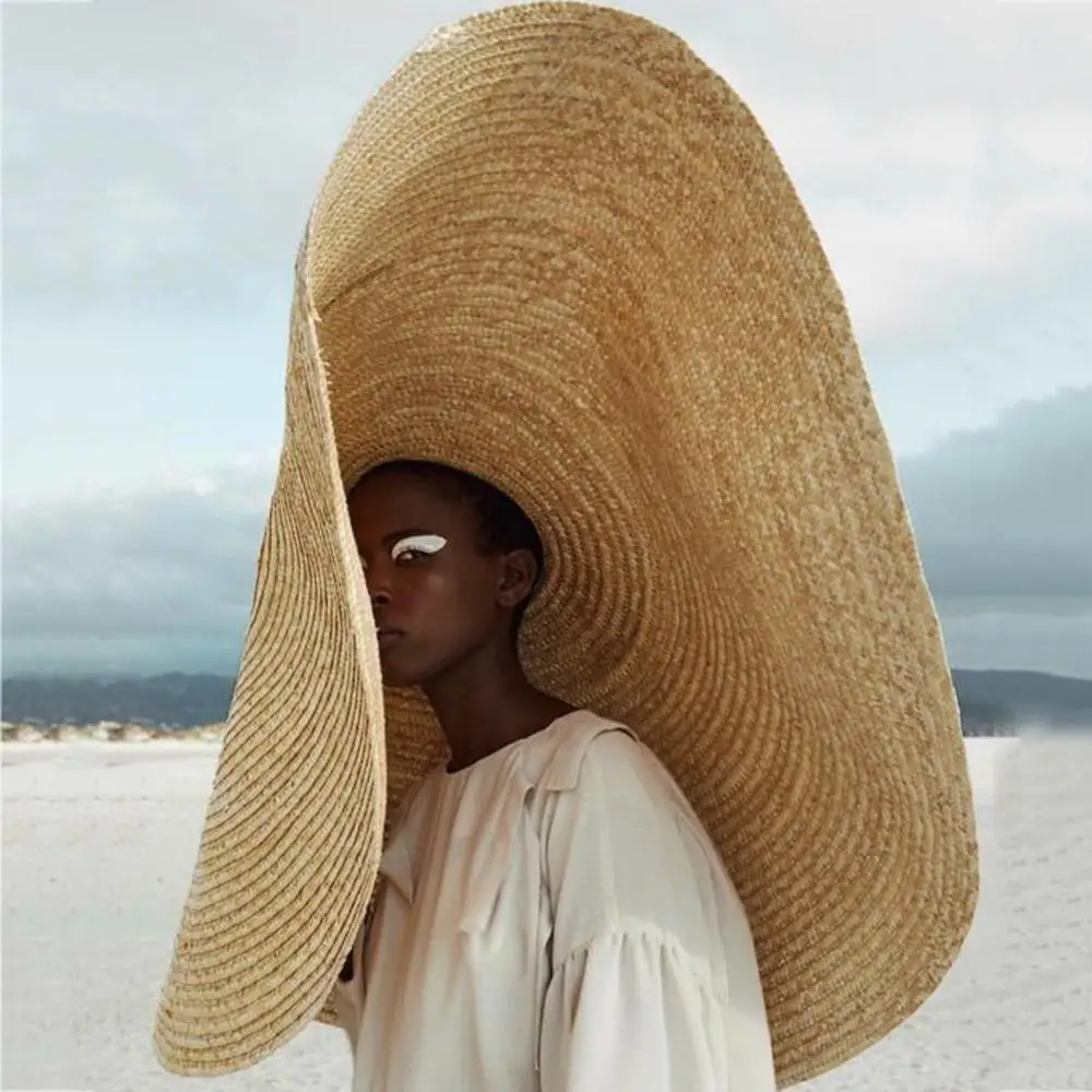 Freedi Womens Sun Straw Hat Foldable Large Wide Brim Travel Beach Bow Bucket Cord Visor Cap