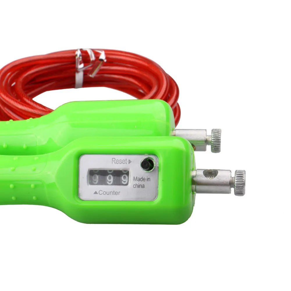 Оборудование для фитнеса Кроссфит регулируемый ПВХ веревка длина Прыжки цифровой ЖК дисплей провода Подшипник Скакалка синий зеленый
