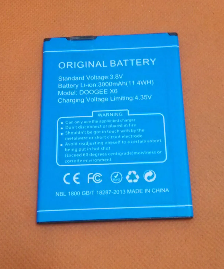 Original 3000Mah battery Batterie Batterij Bateria For Doogee X6 MTK6580 Quad Core 5.5&quot HD 1280x720 | Мобильные телефоны и