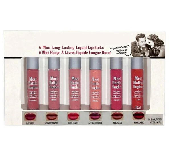 

Makeup Matte Lip Gloss Hughes 6 Mini Liquid Lipstick Set Long Lasting lip Cream with the Brand Cosmetics eyeshaodw sticker