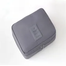 Fashion New Arrivals 2016 Solid Multifunction Makeup Bag Zipper Polyster Cosmetic Case Travel Bag Handbag Women Men