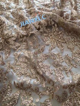 

David-83103 African net lace fabric with glued glitter tulle lace fabric French tulle net lace material for bridal dress