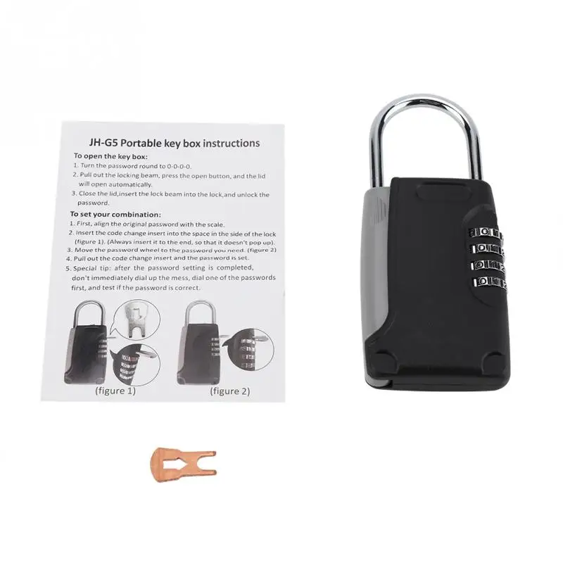

4-Digit Portable Travel Safe Security Keys Storage Box Holder Hanging Secret Security Lock Key Storage Box Organizer