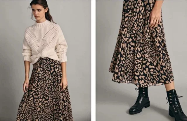 

Women Skirt 2019 Spring and Summer New High Waist Leopard Slim Long A Skirt