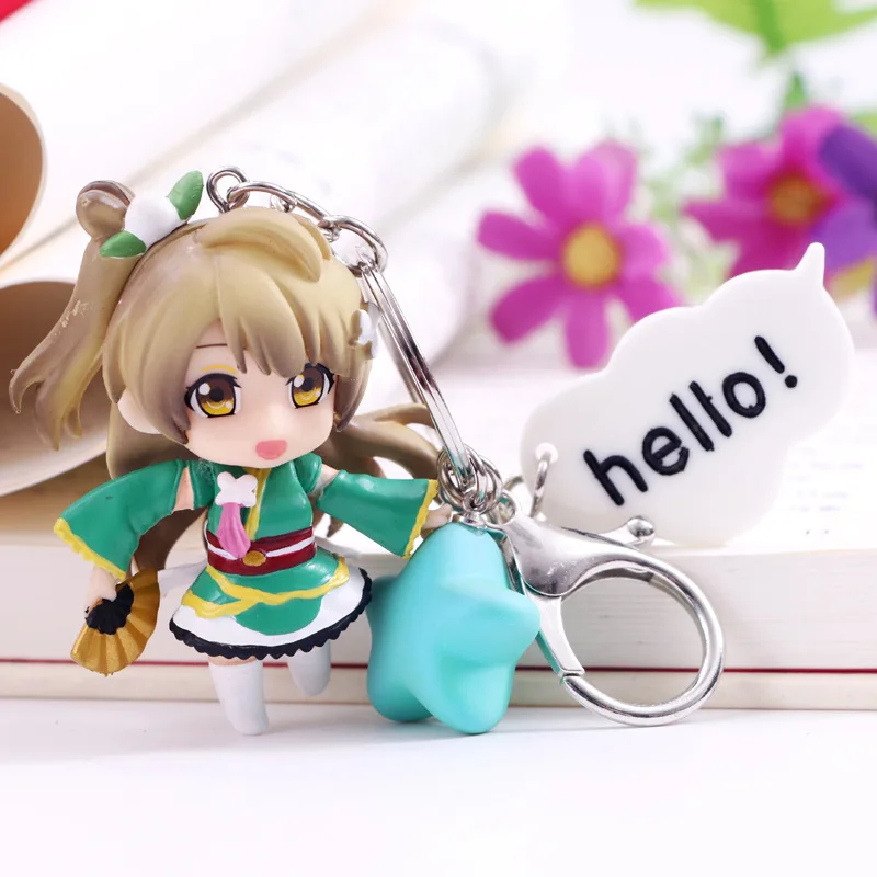 

Anime Love Live Cute Kawaii Keychain PVC Figure Key Chain Collectible Model Toy