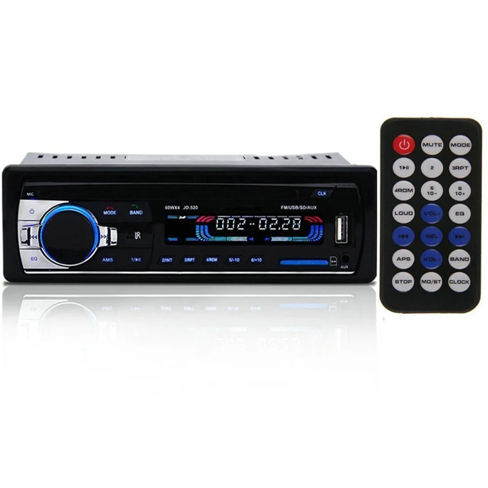 Автомагнитола JSD520 стерео система 12 В с поддержкой Bluetooth 2 0 FM радио Aux входом SD карт