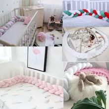 1 M/2 M/3M/4M Детские бамперы для кроватки, хлопковая круглая подушка для кроватки, многоцветная Подушка для новорожденных