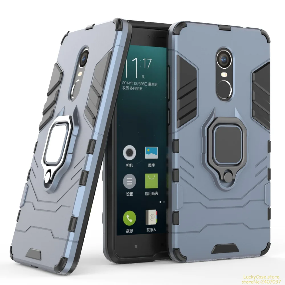 Ring Stand Hybrid Armor Phone Case For Redmi Note 4X fundas Silicone TPU + Hard PC Cover coque etui cases |