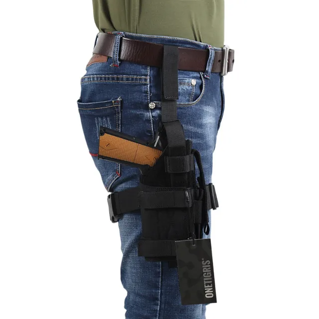 Tactical Molle Drop Leg Platform & Glock Handgun Pistol Belt