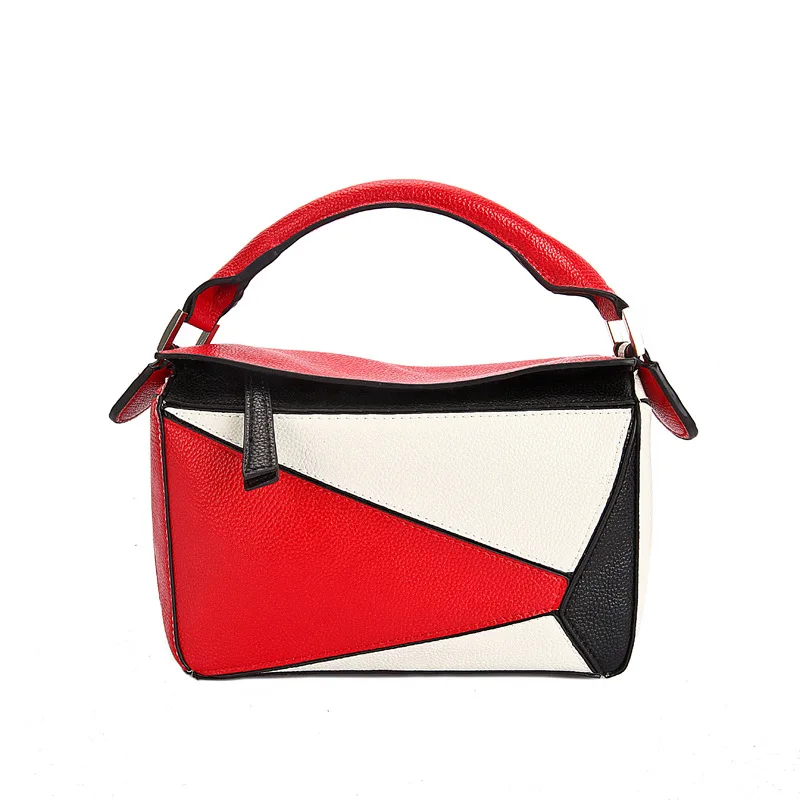 

Spring/summer 2018 new south Korean version of the fashion impact color splice small square shoulder bag.