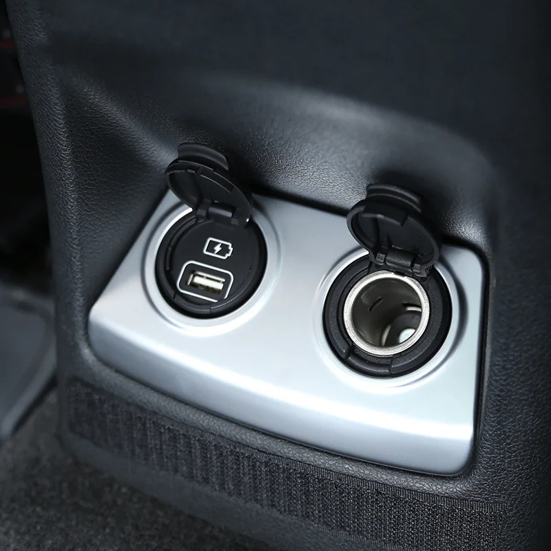 For 2017 2018 Kia Sportage QL Chrome Cigarette Lighter USB Port Trim