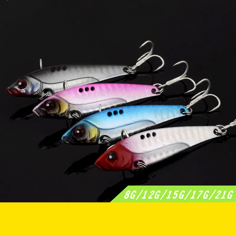 Vibration Lure Fishing Metal Bait White Bait VIB Sway Quick Sink 3 Gear