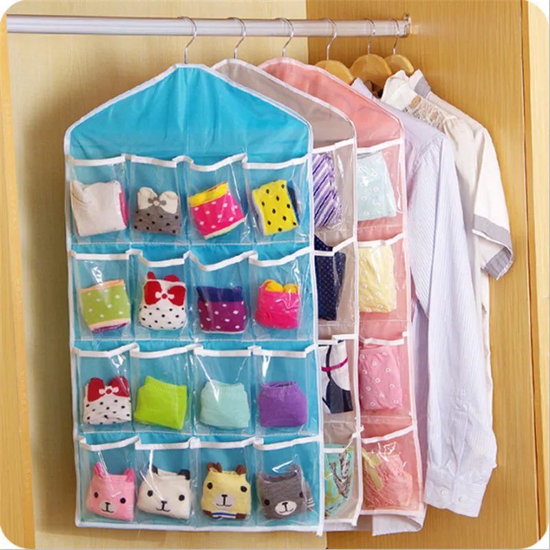 Детская комната многофункциональная сумка для хранения прозрачный 16-сетки рассортированы, подвешиваемые сумки Ванная комната