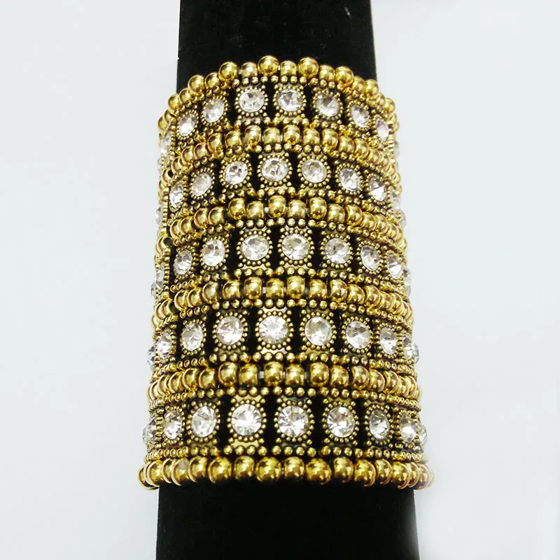 STENYA 5 рядов Многослойные браслеты нити расширяемые открывающиеся Fil стрейч преувеличенные ювелирные изделия Свадебная вечеринка манжеты Ретро