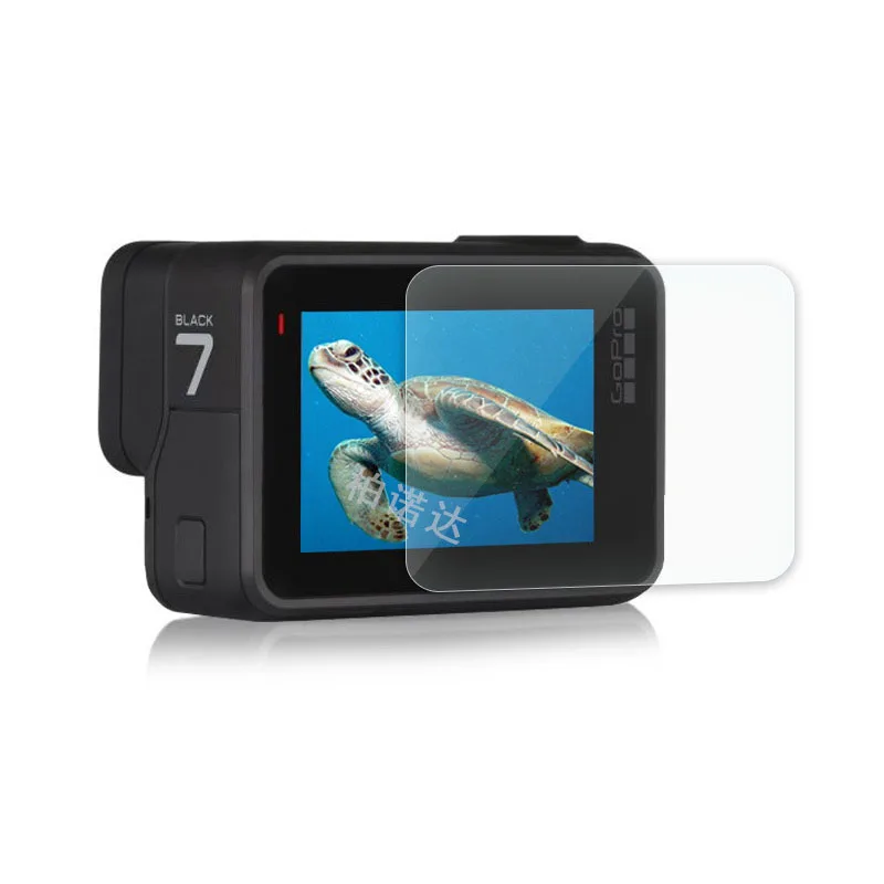 1Pcs Tempered Glass Screen Protective Film + 1Pcs HD Lens Protector Film For GoPro Hero 7 White&Silver Sports camera Accessories (5)