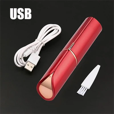 

USB Rechargable Epilator for facial hair Removal face epilator Lipstick Electric Hair For women drop shipping