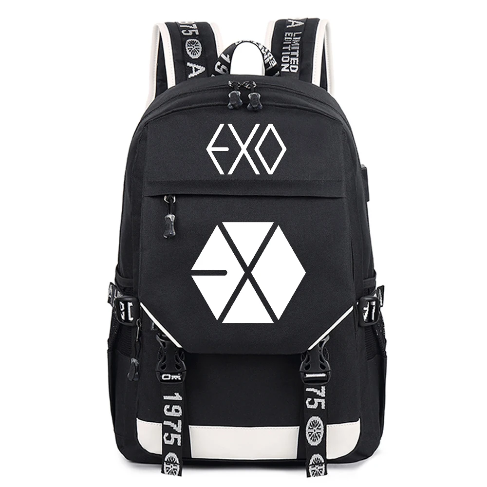 Корейский рюкзак Music EXO для студентов мужские школьные ранцы в стиле KPOP девочек и
