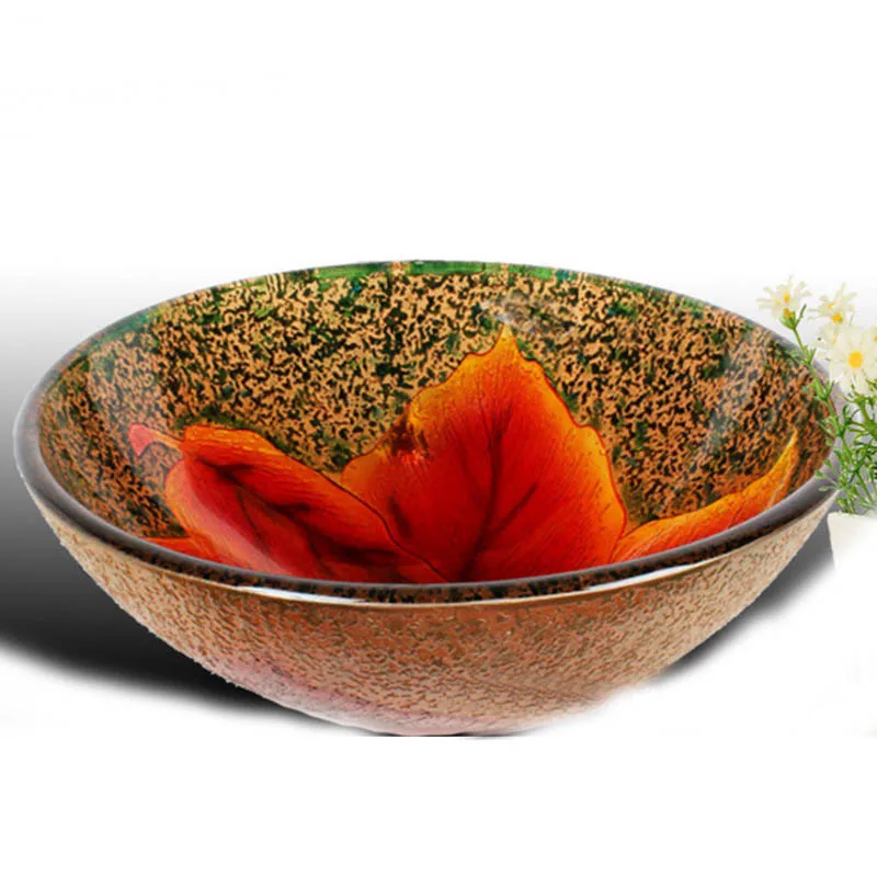 

A1 Tempered glass washbasin creative basin artistic basin washbasin LO626456