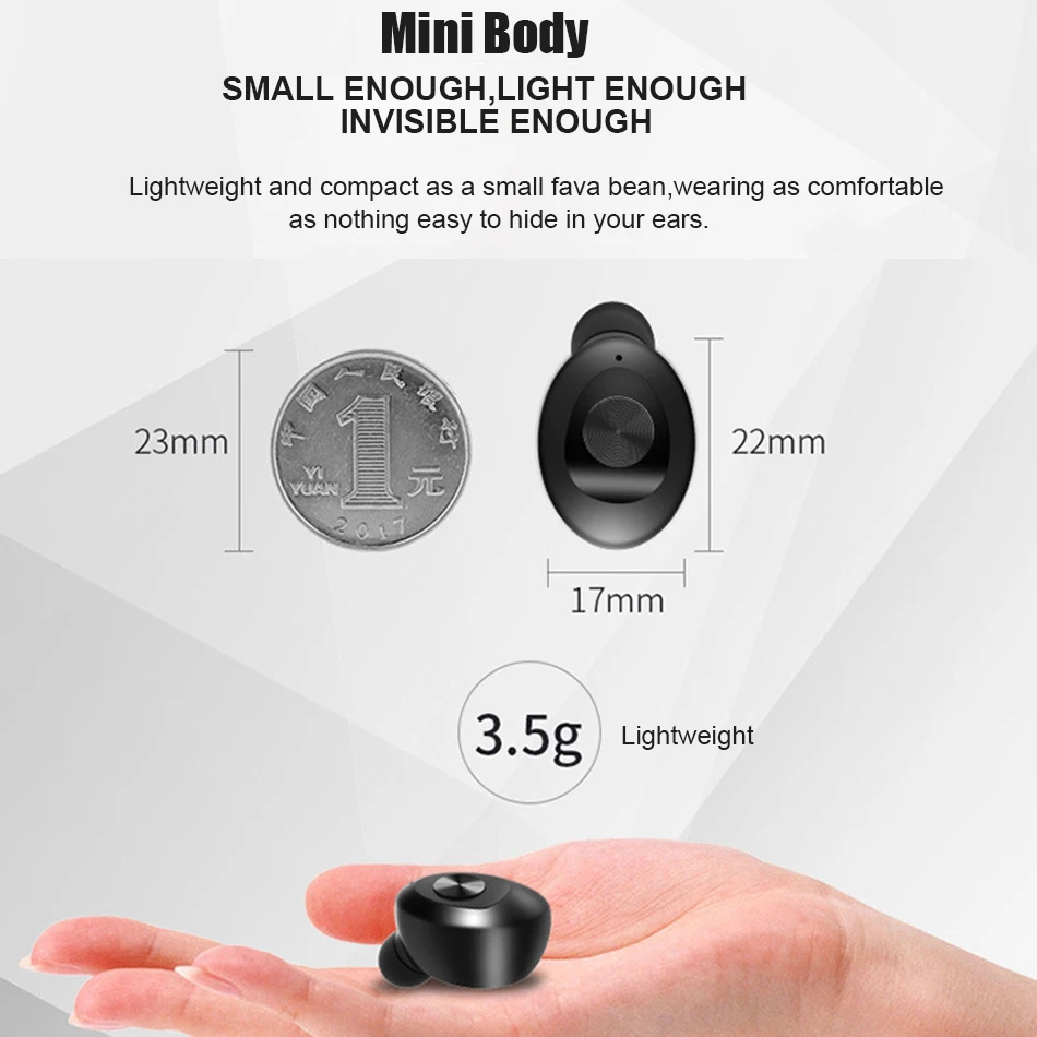 Беспроводные наушники TWS Bluetooth 5 0 мини стерео Бас наушник таблетка системы
