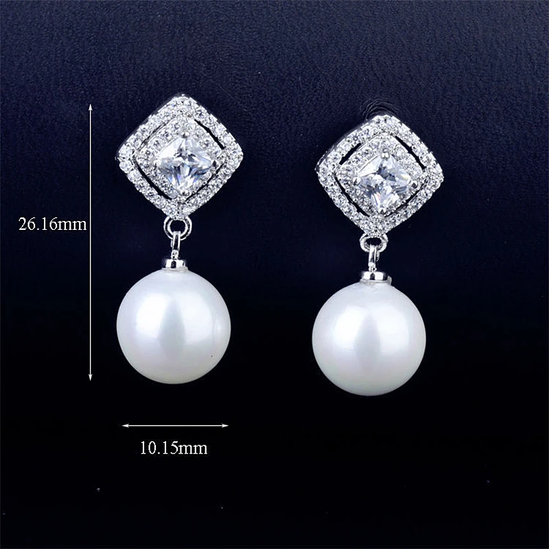 

Free Shipping High Qaulity 2015 Latest Big Drop Pearl Earrings With 925 Sterling Silver Hook Accessories GLE4372